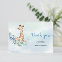 Blue baby boygiraffe eucalyptus wreath Vielen Dank