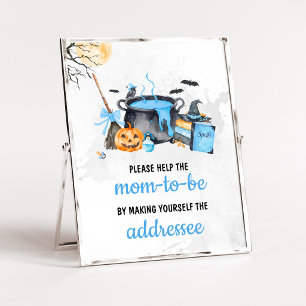 Blue Baby braut Envelope Station Schild