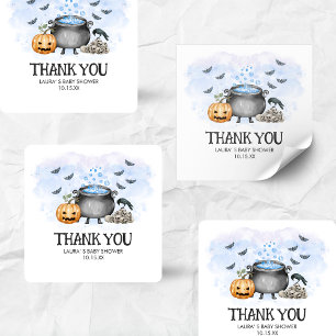 Blue Baby braut Halloween-Baby-Party  Quadratischer Aufkleber
