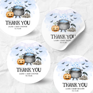 Blue Baby braut Halloween-Baby-Party Runder Aufkleber