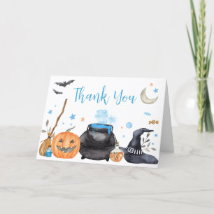 Blue Baby braut Niedliche Halloween Baby Dusche Dankeskarte