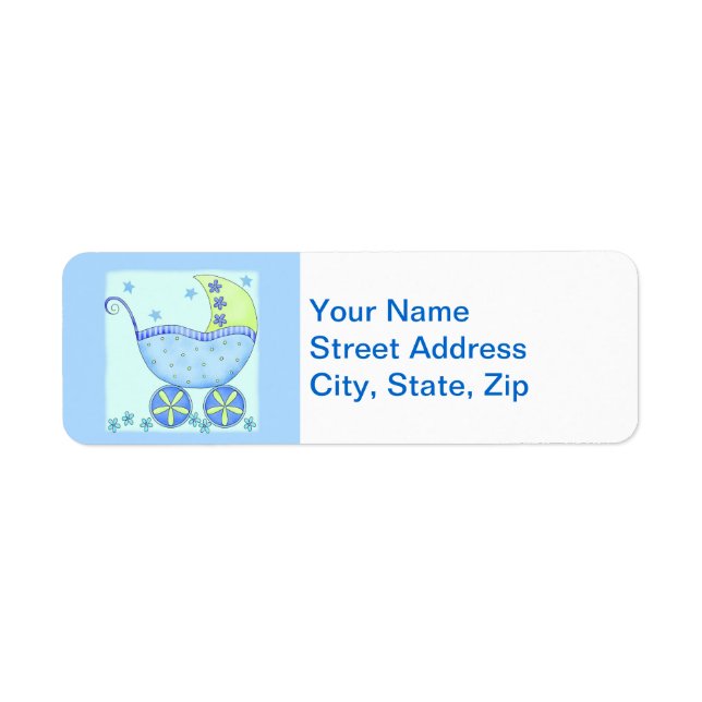Blue Baby Buggy Carriage Shower individuell angepa (Vorne)
