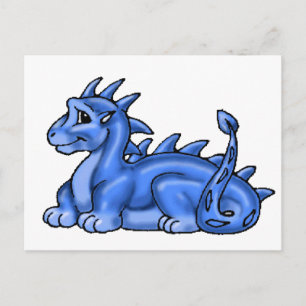 Blue Baby Dragon Postkarte