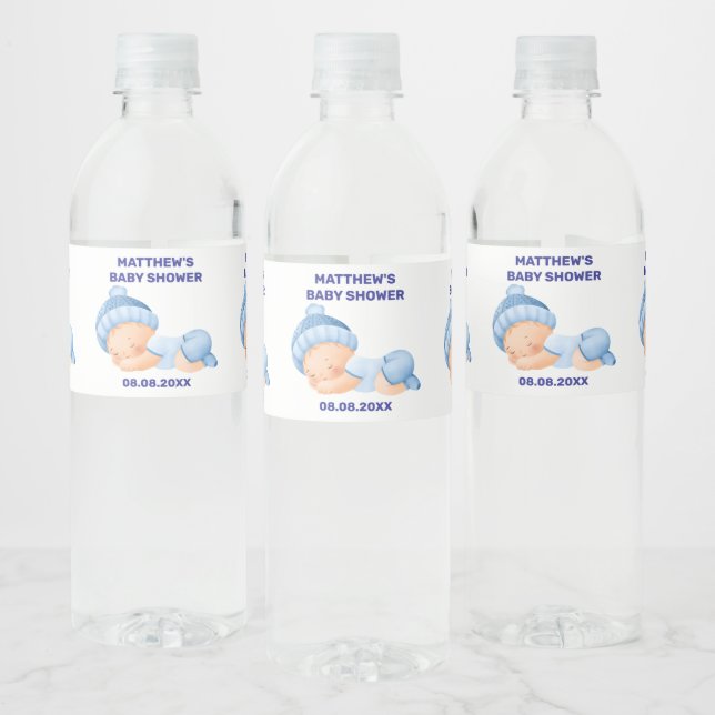 Blue Baby Dusche, Baby Boy Dusche (Flaschen)