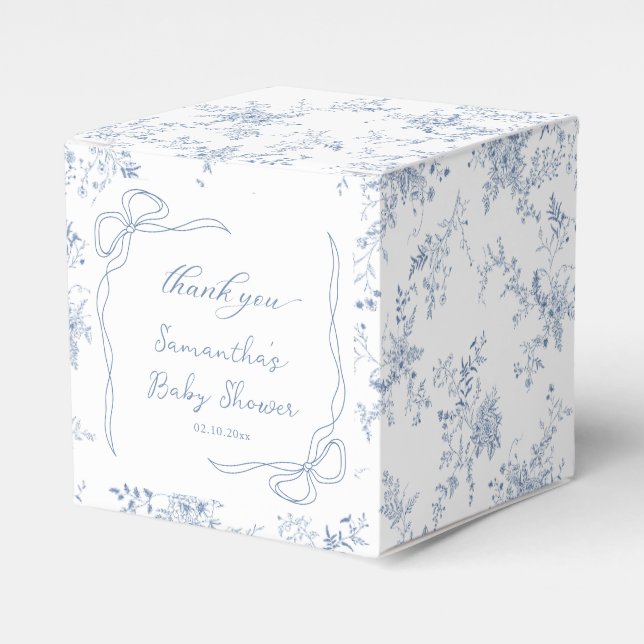 Blue Baby Dusche Geschenkschachtel (Vorderseite)