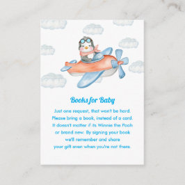 Blue Baby Dusche Pinguin Pilot Buchanfrage Begleitkarte