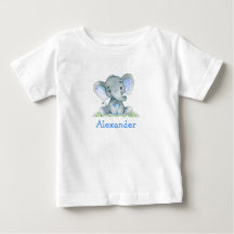 Blue Baby Elephant auf Grünflächen