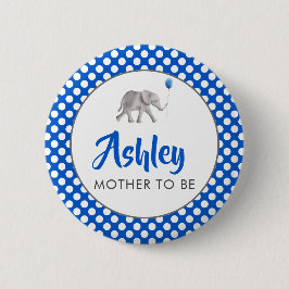 Blue Baby Elephant Baby Showname Button