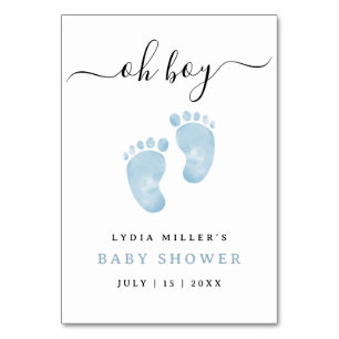 Blue Baby Feet Baby Dusche Begrüßung Baby Baby Boy Tischnummer