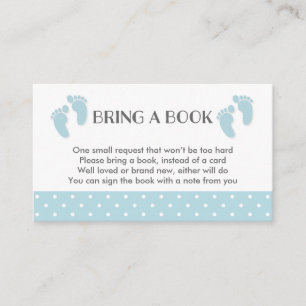 Blue Baby Feet Babydusche Buchungskarte Begleitkarte