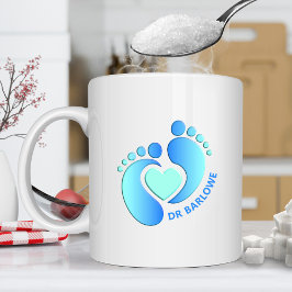 Blue Baby Feet Herz Tasse