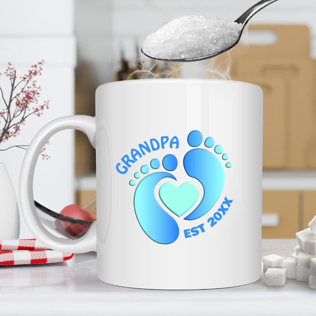 Blue Baby Feet Tasse für Opa (Von Creator hochgeladen)