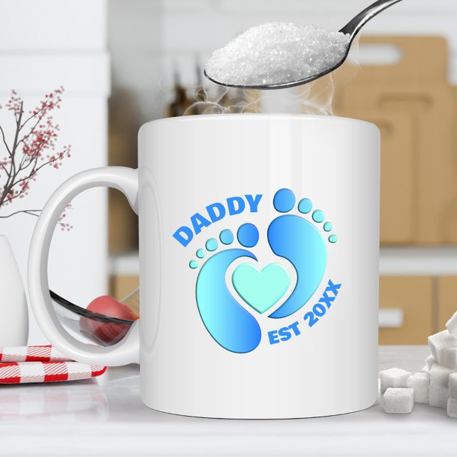 Blue Baby Feet Tasse für Vater (Von Creator hochgeladen)