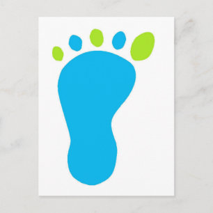 Blue Baby Foot Postkarte