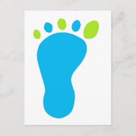 Blue Baby Foot Postkarte