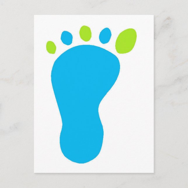 Blue Baby Foot Postkarte (Vorderseite)