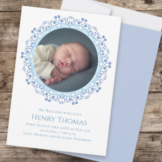 Blue Baby Foto Niedliche Blumenmuster Custom