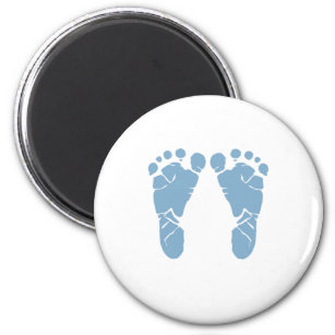 Blue Baby Fußspuren Magnet