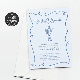 Blue Baby GRILLEN BaByQ Sprinkle Einladung für Jun