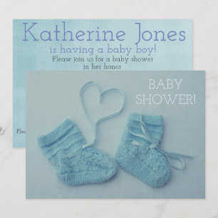 Blue Baby Hinterns Foto Dusche Einladung