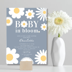 Blue Baby in Bloom Baby Dusche Einladung