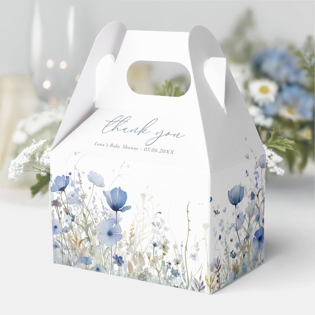 Blue Baby in Bloom Wildblume Baby Duschkabine Geschenkschachtel (Von Creator hochgeladen)
