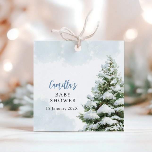 Blue Baby It's Cold Outside Baby Shower Geschenkanhänger (Von Creator hochgeladen)