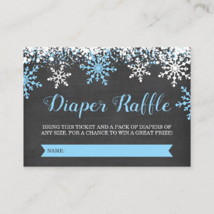 Blue Baby It's Cold Outside Diaper Raffle Ticket Begleitkarte
