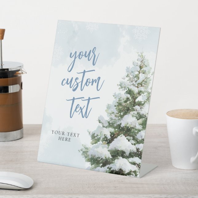 Blue Baby It's Cold Outside Shower Tabletop Sign Sockelschild (In SItu)