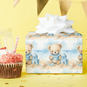 Blue Baby Kleinkind Teddy Bear Geschenkpapier