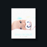 Blue Baby Name Foto Leinwanddruck<br><div class="desc">Einfaches und elegantes Foto-Design. Personalisieren Sie es mit dem Geburtsdatum,  dem Namen oder einem beliebigen Text Ihrer Wahl für ein schönes und einzigartiges Stück Wandkunst.</div>