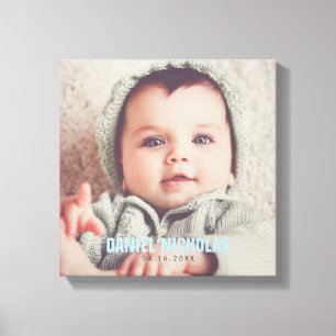 Blue Baby Name Foto Leinwanddruck