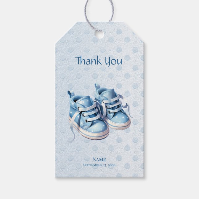 Blue Baby Shots Geschenkmarke Geschenkanhänger (Vorderseite)