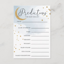 Blue Baby Showcard Moon and Stars Begleitkarte