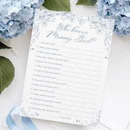 Blue Baby Shower kennt die beste Spielkarte von Mo Einladung