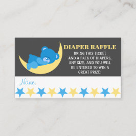 Blue Baby Sleeping Boy Bear Diaper Raffingtickets Begleitkarte
