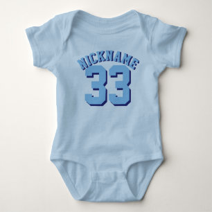 Blue Baby   Sports Jersey Design Strampler