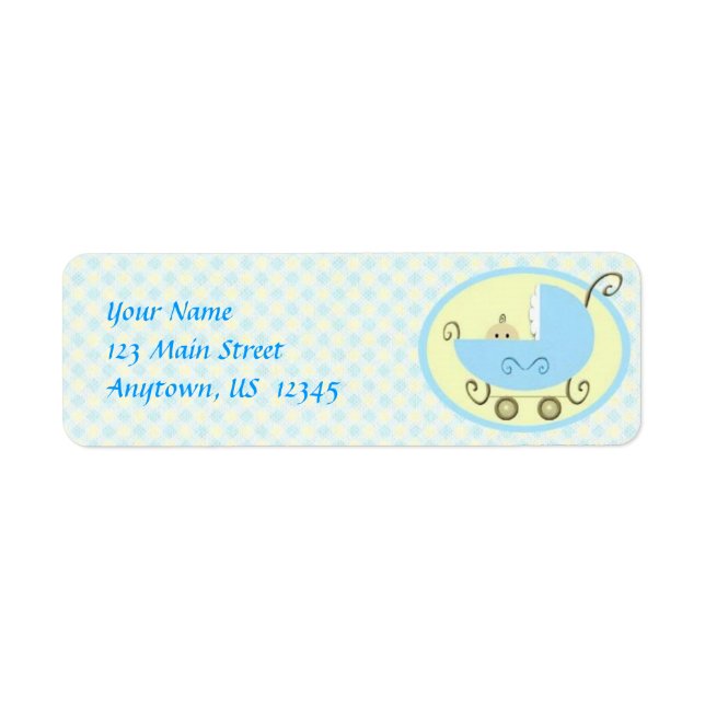 Blue Baby Stroll Label (Vorne)