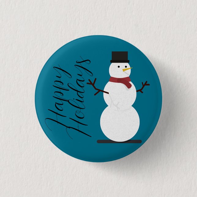 Blue Background mit Snowman Button (Vorderseite)