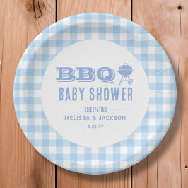 Blue Backyard GRILLEN Baby Dusche Pappteller
