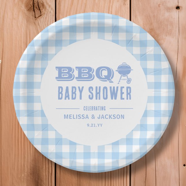 Blue Backyard GRILLEN Baby Dusche Pappteller (Von Creator hochgeladen)