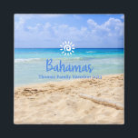 Blue Bahama Magnet<br><div class="desc">Niedliches personalisierbares Bahamas Trip Souvenir. Anpassung: Change Caption und Jahr,  um es einzigartig zu machen.</div>