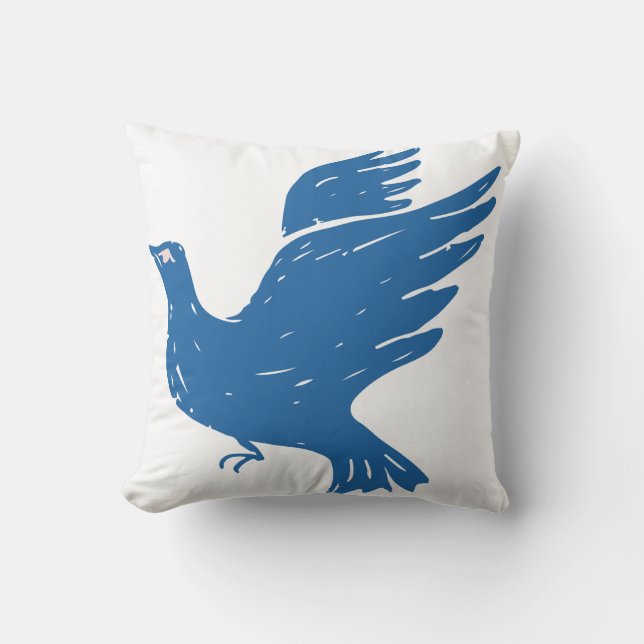 Blue bairds pillow kissen (Vorderseite)