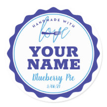 Blue Bakery Label Küchenaufkleber