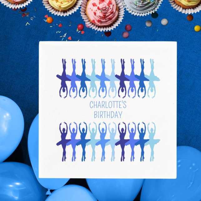 Blue Ballerina Custom Geburtstag Serviette (Von Creator hochgeladen)