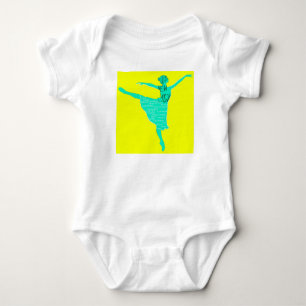 Blue Ballerina New Year Baby Jersey Bodysuit Strampler