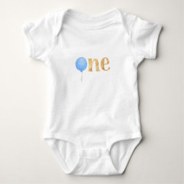 Blue Balloon 1. Geburtstag Baby Bodysuit Strampler