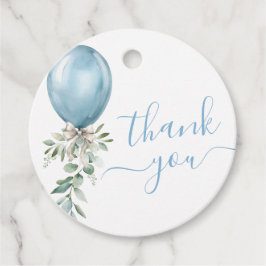 Blue Balloon Bow Greenerenery Baby Shower Vielen D Geschenkanhänger