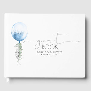 Blue Balloon Garland Baby shower Livre d'or