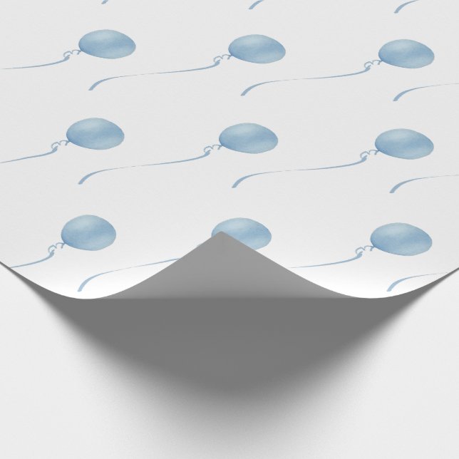 Blue Balloon Gift Wrapping Papier cadeau (Coin)